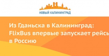 Из Гданьска в Калининград: FlixBus впервые запускает рейсы в Россию