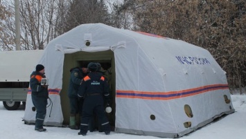 Алтайские спасатели провели учебную тренировку по подготовке к паводку
