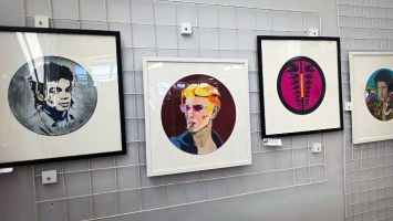 В Бийске открылась необычная выставка картин на виниловых пластинках