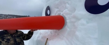 В Калуге достроили самого огромного в России снеговика