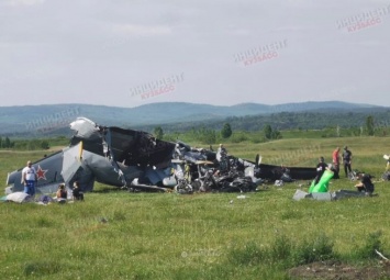 Разбившийся в Кузбассе самолет с парашютистами врезался в дерево