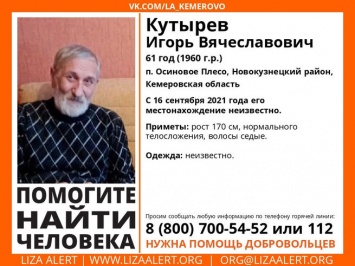 Кузбасские волонтеры начали поиски седовласого мужчины