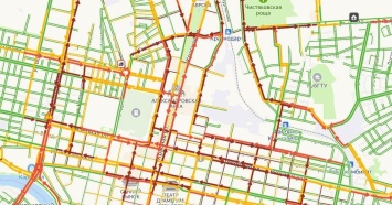 9-балльные пробки образовались на дорогах Краснодара перед нерабочими днями