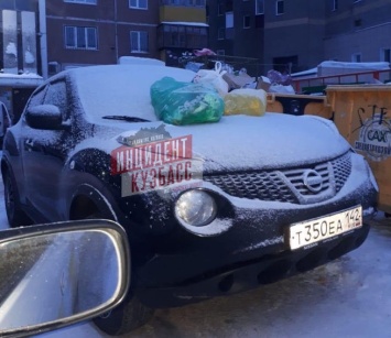 "Кто-то выбросил машину": Кемеровчан возмутила парковка возле мусорных баков
