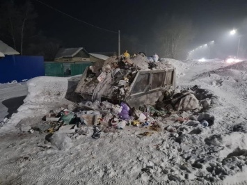 Кемеровчане пожаловались на переполненные мусорные баки