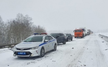 Грузовик смял Mercedes с водителем на трассе в Кузбассе