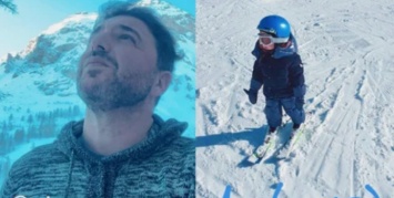 Сын Максима Виторгана и Ксении Собчак впервые встал на лыжи
