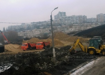 В Белгороде продолжается строительство дороги между «Спутником» и Харгорой