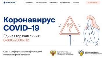 В России запустили сайт с оперативной информацией о коронавирусе