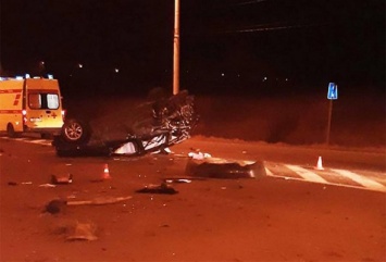 В Калининграде на крышу перевернулась «Субару», водитель и пассажир погибли (фото)