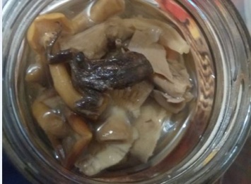 Покупатель из Новосибирска нашел лягушку в банке соленых грибов