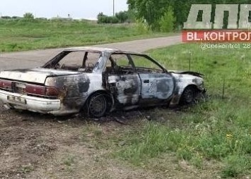 На трассе в Ивановском районе ночью сгорел автомобиль