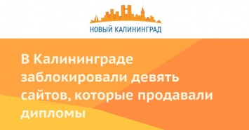 В Калининграде заблокировали девять сайтов, которые продавали дипломы