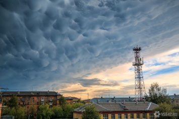 Сильные ливни, град и штормовой ветер накроют Кузбасс
