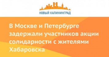 В Москве и Петербурге задержали участников акции солидарности с жителями Хабаровска