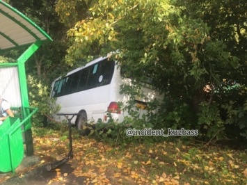 Пассажирский автобус слетел с дороги в Кемерово