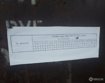 Кемеровские коммунальщики выставили на всеобщее обозрение пустой график уборки