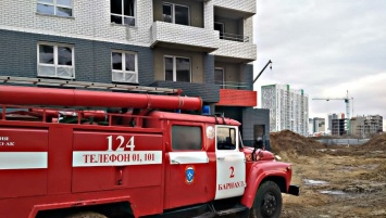 В Барнауле произошел пожар на стройке