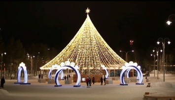 В Петрозаводске на площади Кирова устанавливают необычную елку