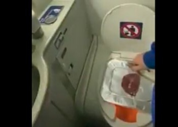 Пассажир самолета развел костер в туалете на борту и приготовил стейк