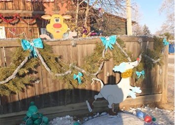 Семья из Зеи создала новогоднюю сказку в своем дворе