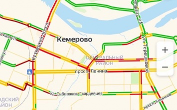 10-балльные пробки снова парализовали движение в Кемерове