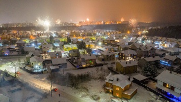 В Сети появились фото и видео праздничного Петрозаводска с высоты птичьего полета